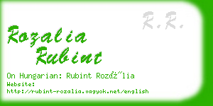 rozalia rubint business card